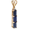 10K GOLD INDIAN DIAMOND SAPPHIRE STONES PENDANT PIC-0