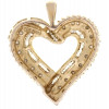 925 STERLING SILVER FAUX DIAMONDS HEART PENDANT PIC-1