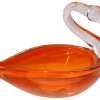 MID CENTURY FIGURAL HAND BLOWN SWAN CANDY DISH PIC-0