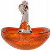 MID CENTURY FIGURAL HAND BLOWN SWAN CANDY DISH PIC-2