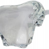 VINTAGE ITALIAN MURANO GLASS CLEAR BULL FIGURINE PIC-0