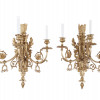 ANTIQUE FRENCH EMPIRE GILT BRONZE WALL SCONCES PIC-0