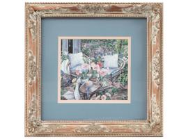 FRAMED GARDEN STILL LIFE ART PRINT BY SUSAN RIOS