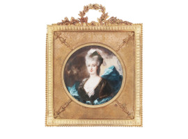 ATTRIBUTED TO JEAN LAURENT MINI PORTRAIT PAINTING