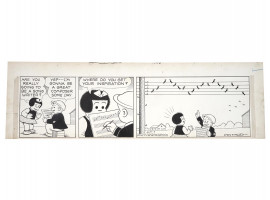 ORIGINAL COMIC STRIP DRAWING BY ERNIE BUSHMILLER