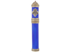 RUSSIAN GILT SILVER GUILLOCHE ENAMEL CIGAR CASE