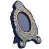 RUSSIAN SILVER AND CLOISONNE ENAMEL PHOTO FRAME PIC-0