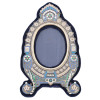 RUSSIAN SILVER AND CLOISONNE ENAMEL PHOTO FRAME PIC-1