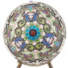 RUSSIAN SILVER ENAMEL EGG W MINIATURES AND STAND PIC-6