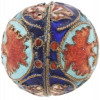 RUSSIAN 84 GILT SILVER AND ENAMEL EGG PENDANT PIC-3
