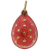 RUSSIAN 84 GILT SILVER ENAMEL EGG PENDANT PIC-2