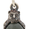 RUSSIAN SILVER STONE CARVED EASTER EGG PENDANT PIC-4