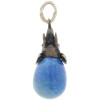 RUSSIAN SILVER LAPIS LAZULI EASTER EGG PENDANT PIC-2