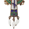 RUSSIAN GILT SILVER ENAMEL CRUCIFIX CROSS PENDANT PIC-3