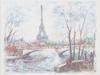 CONTEMPORARY ART PRINT VIEW OF PARIS BY GROLL PIC-1