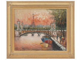 IMPRESSIONIST OIL PAINTING PARIS VIEW BY ATANAS