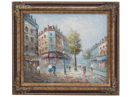 FRENCH CITYSCAPE OIL PAINTING BY CAROLINE BURNETT