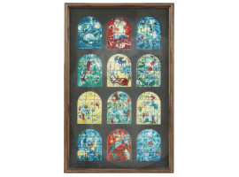 FRAMED PRINT OF JERUSALEM WINDOWS BY MARC CHAGALL