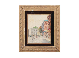 IMPRESSIONIST OIL PAINTING VIEW OF PARIS SIGNED