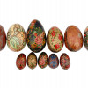 VINTAGE INDIAN RAJASTHAN HAND CARVED WOODEN EGGS PIC-1