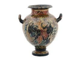 VINTAGE GREEK GILT AND LACQUERED STAMNOS VASE