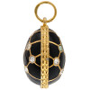 RUSSIAN GILT SILVER ENAMEL CRYSTALS EGG PENDANT PIC-2