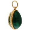 RUSSIAN IMPERIAL GILT SILVER ENAMEL EGG PENDANT PIC-2