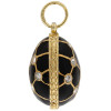 RUSSIAN 84 GILT SILVER DIAMOND ENAMEL EGG PENDANT PIC-2