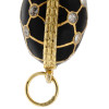 RUSSIAN 84 GILT SILVER DIAMOND ENAMEL EGG PENDANT PIC-4