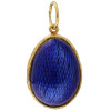 RUSSIAN GUILLOCHE ENAMEL GILT SILVER EGG PENDANT PIC-2