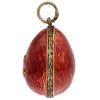 RUSSIAN GUILLOCHE ENAMEL GILT SILVER EGG PENDANT PIC-1