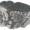 WWII GERMAN SS ANTIPARTISAN TOTENKOPF SILVER RING PIC-2