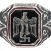 WWII NAZI GERMAN NSDAP OFFICIALS SILVER RING PIC-0