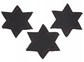 WWII HOLOCAUST MAGEN DAVID JEWISH BADGES 3 PCS