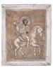 RUSSIAN TRAVEL SAINT TRYPHON ICON IN SILVER OKLAD PIC-0