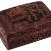 ANTIQUE CHINESE CINNABAR LACQUER LIDDED BOX PIC-0