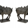 VINTAGE CHINESE TANG PEWTER HORSE FIGURES PIC-0