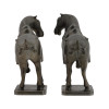 VINTAGE CHINESE TANG PEWTER HORSE FIGURES PIC-2