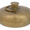 VINTAGE CHINESE BRASS HAND WARMER POT WITH HANDLE PIC-1