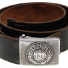 WWII NAZI GERMAN NSDAP LEATHER BELT WITH BUCKLE PIC-0