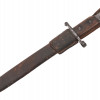 WWI CANADIAN ROSS RIFLE BAYONET IN LEATHER SHEATH PIC-2