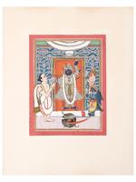 ANTIQUE INDIAN SHRI NATHJI MINIATURE PAINTING