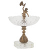 EUROPEAN CUT CRYSTAL GLASS AND BRASS CENTER PIECE PIC-1