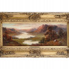 BRITISH RIVER LANDSCAPE OIL PAINTING AUBREY RAMUS PIC-0