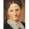 19TH CENTURY OVAL PORTRAIT OF WOMAN OIL PAINTING PIC-1