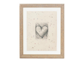 AMERICAN JEWISH HEART FLORAL ETCHING BY JIM DINE