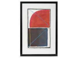 1983 ABSTRACT WATERCOLOR PAINTING BY WILLIAM BRUI