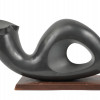 MICHAEL BARKIN ABSTRACT BLACK ONYX SCULPTURE PIC-1