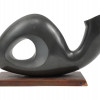 MICHAEL BARKIN ABSTRACT BLACK ONYX SCULPTURE PIC-2