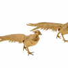 ANTIQUE FRENCH GILT BRONZE PHEASANTS BIRDS PAIR PIC-0